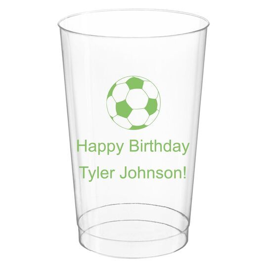 Soccer Ball Clear Plastic Cups